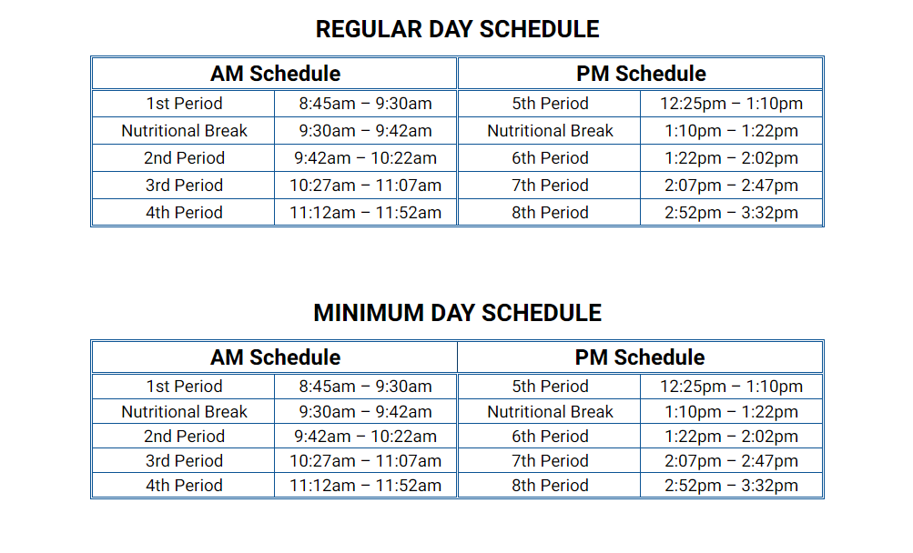 Daily Schedule